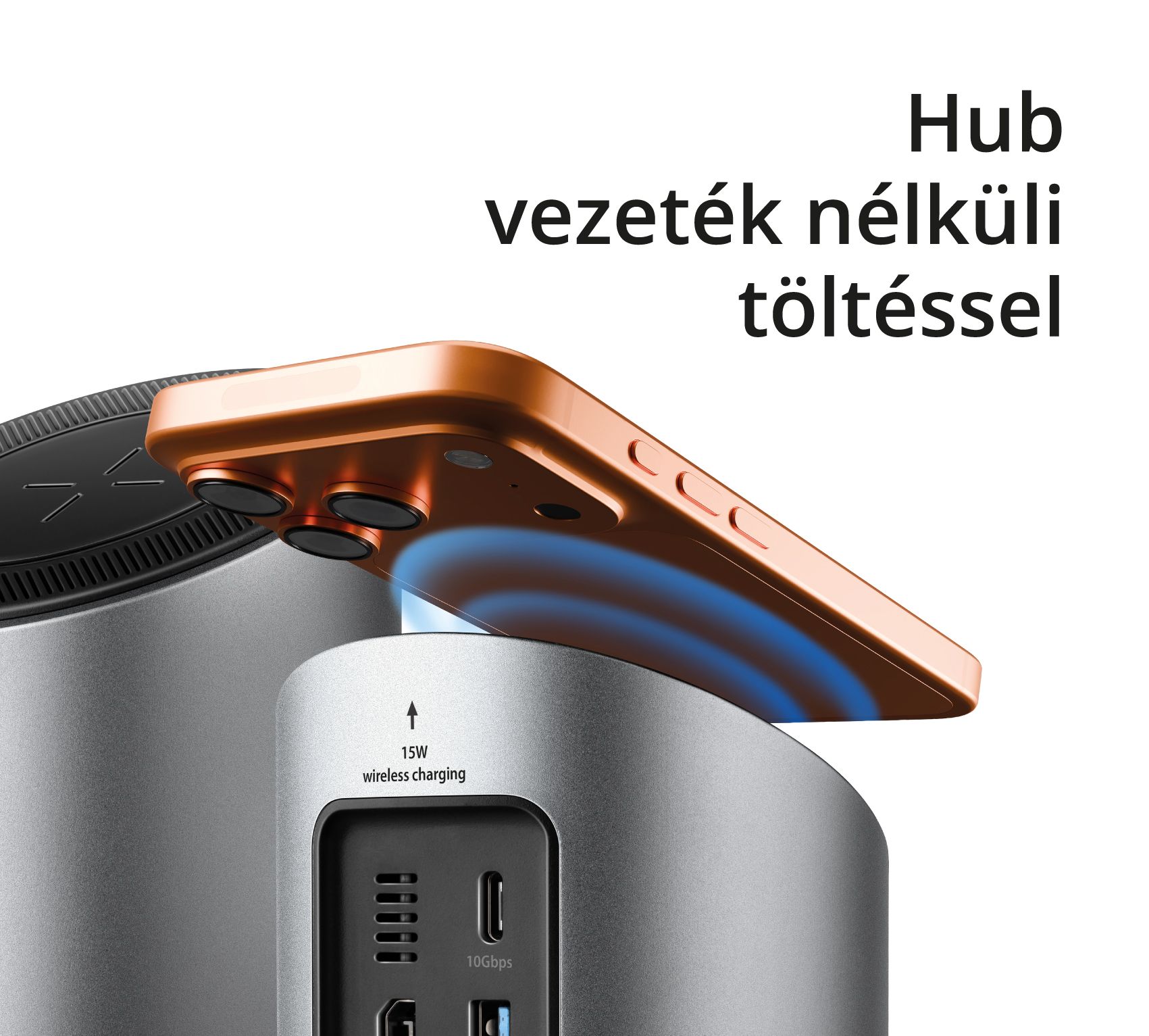 Hub vezeték nélküli töltéssel