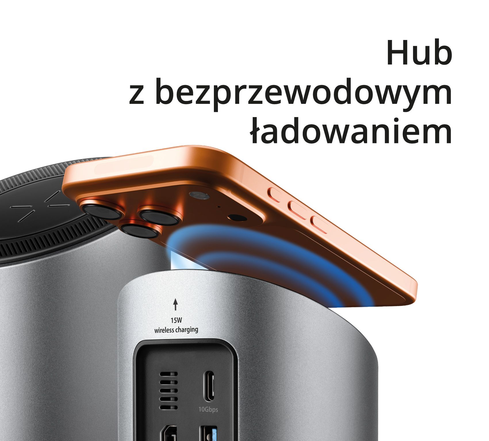 Hub z bezprzewodowym ładowaniem