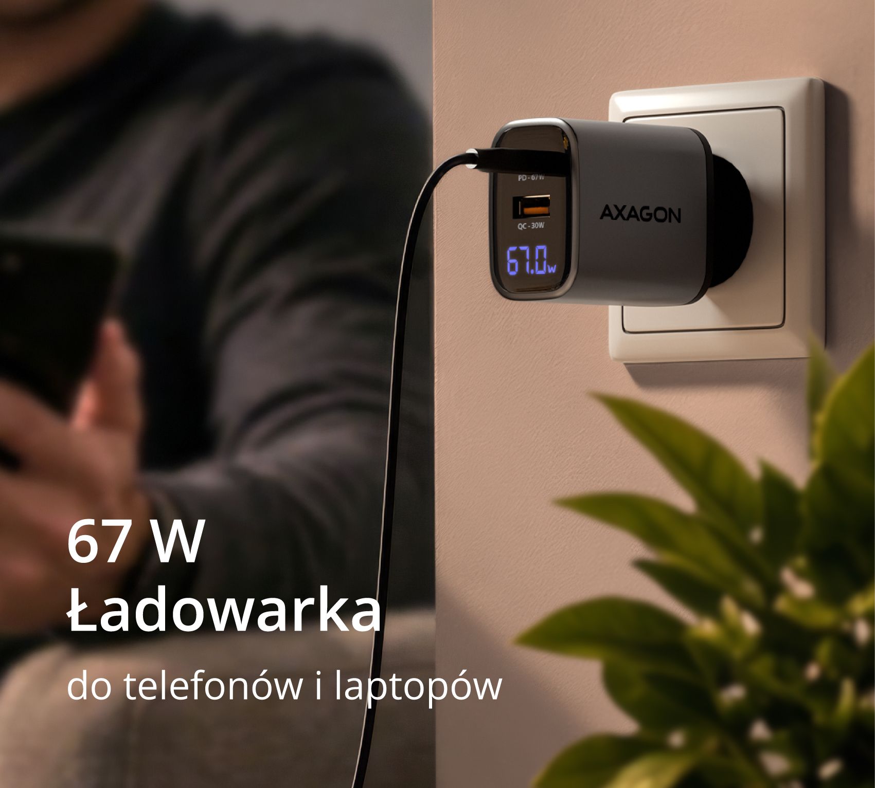 Ładowarka 67 W do telefonów i laptopów